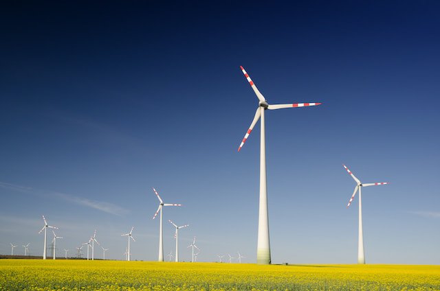 windmills in the open fields